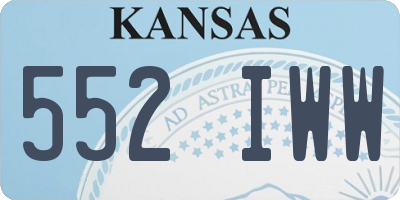 KS license plate 552IWW