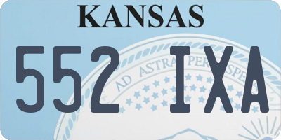 KS license plate 552IXA