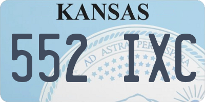 KS license plate 552IXC