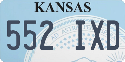 KS license plate 552IXD