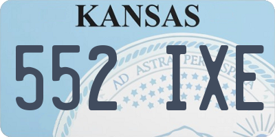 KS license plate 552IXE