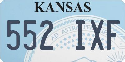 KS license plate 552IXF