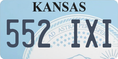 KS license plate 552IXI