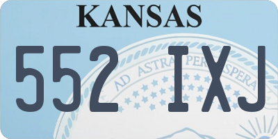 KS license plate 552IXJ