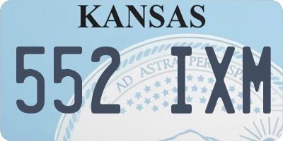KS license plate 552IXM