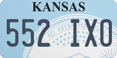 KS license plate 552IXO