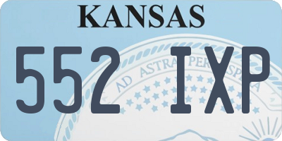 KS license plate 552IXP