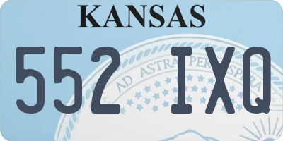 KS license plate 552IXQ