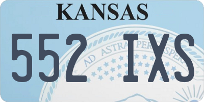 KS license plate 552IXS