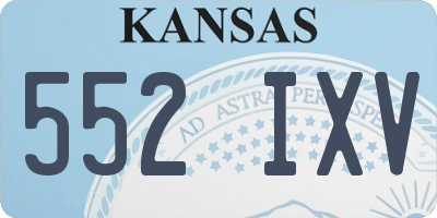KS license plate 552IXV