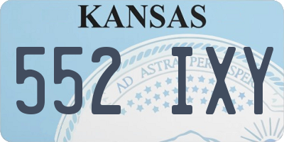 KS license plate 552IXY