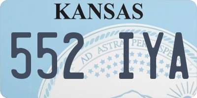 KS license plate 552IYA