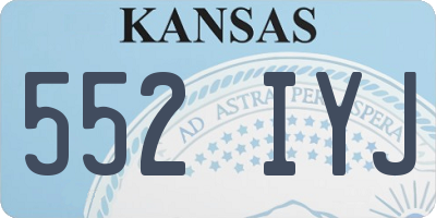 KS license plate 552IYJ