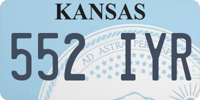 KS license plate 552IYR