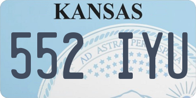 KS license plate 552IYU