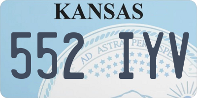 KS license plate 552IYV