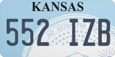 KS license plate 552IZB