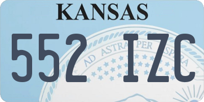 KS license plate 552IZC