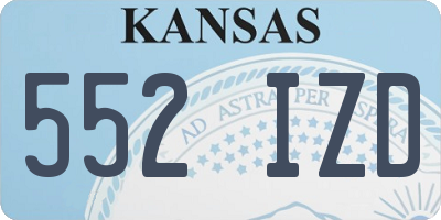 KS license plate 552IZD