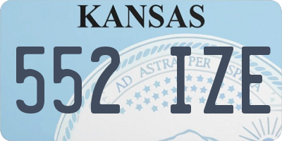 KS license plate 552IZE