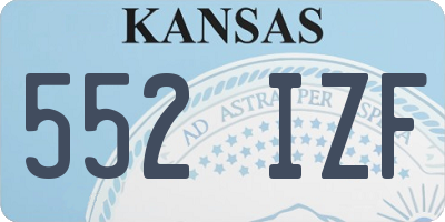 KS license plate 552IZF