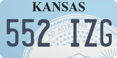 KS license plate 552IZG