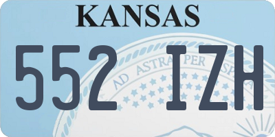 KS license plate 552IZH