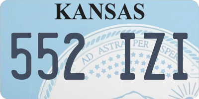 KS license plate 552IZI