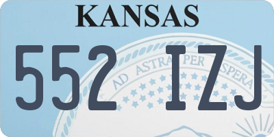 KS license plate 552IZJ