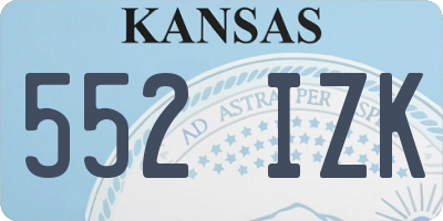 KS license plate 552IZK