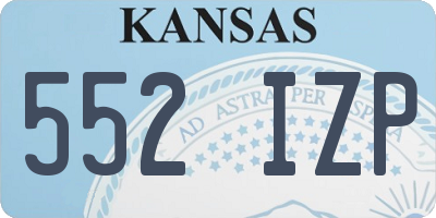 KS license plate 552IZP