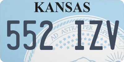 KS license plate 552IZV