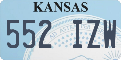 KS license plate 552IZW