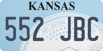 KS license plate 552JBC