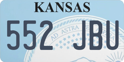 KS license plate 552JBU