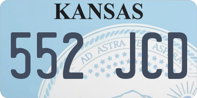 KS license plate 552JCD