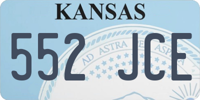 KS license plate 552JCE