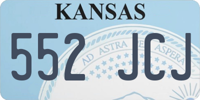 KS license plate 552JCJ