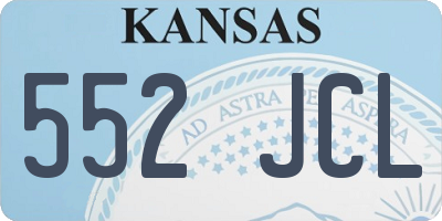 KS license plate 552JCL