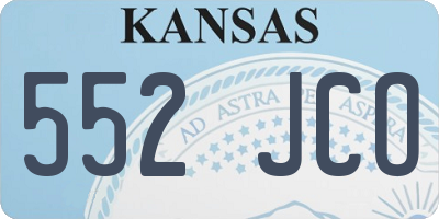 KS license plate 552JCO