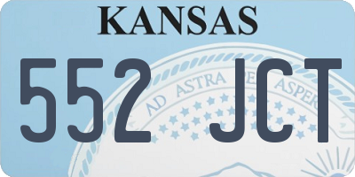 KS license plate 552JCT