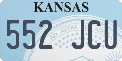 KS license plate 552JCU
