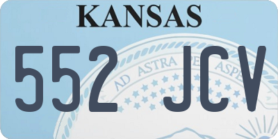 KS license plate 552JCV