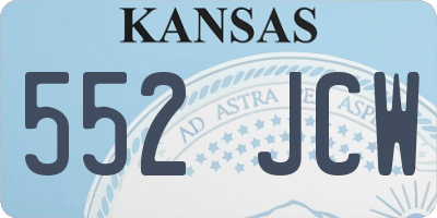 KS license plate 552JCW