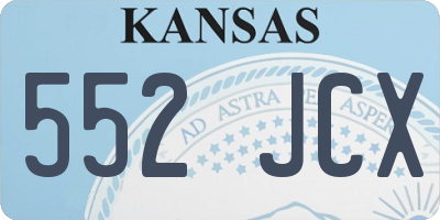 KS license plate 552JCX