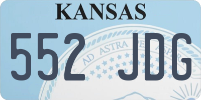 KS license plate 552JDG