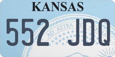 KS license plate 552JDQ