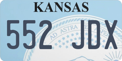 KS license plate 552JDX