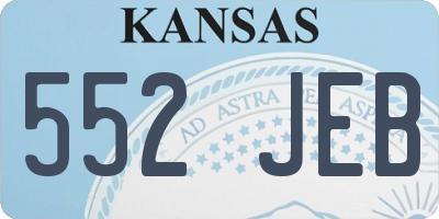 KS license plate 552JEB