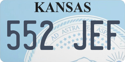 KS license plate 552JEF